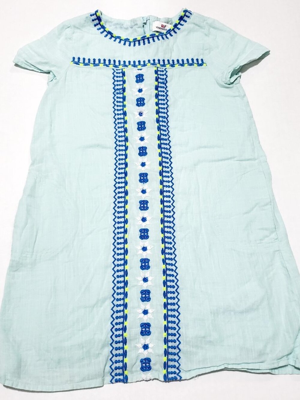 Vineyard Vines Girls Embroidered Shift Dress Size 5